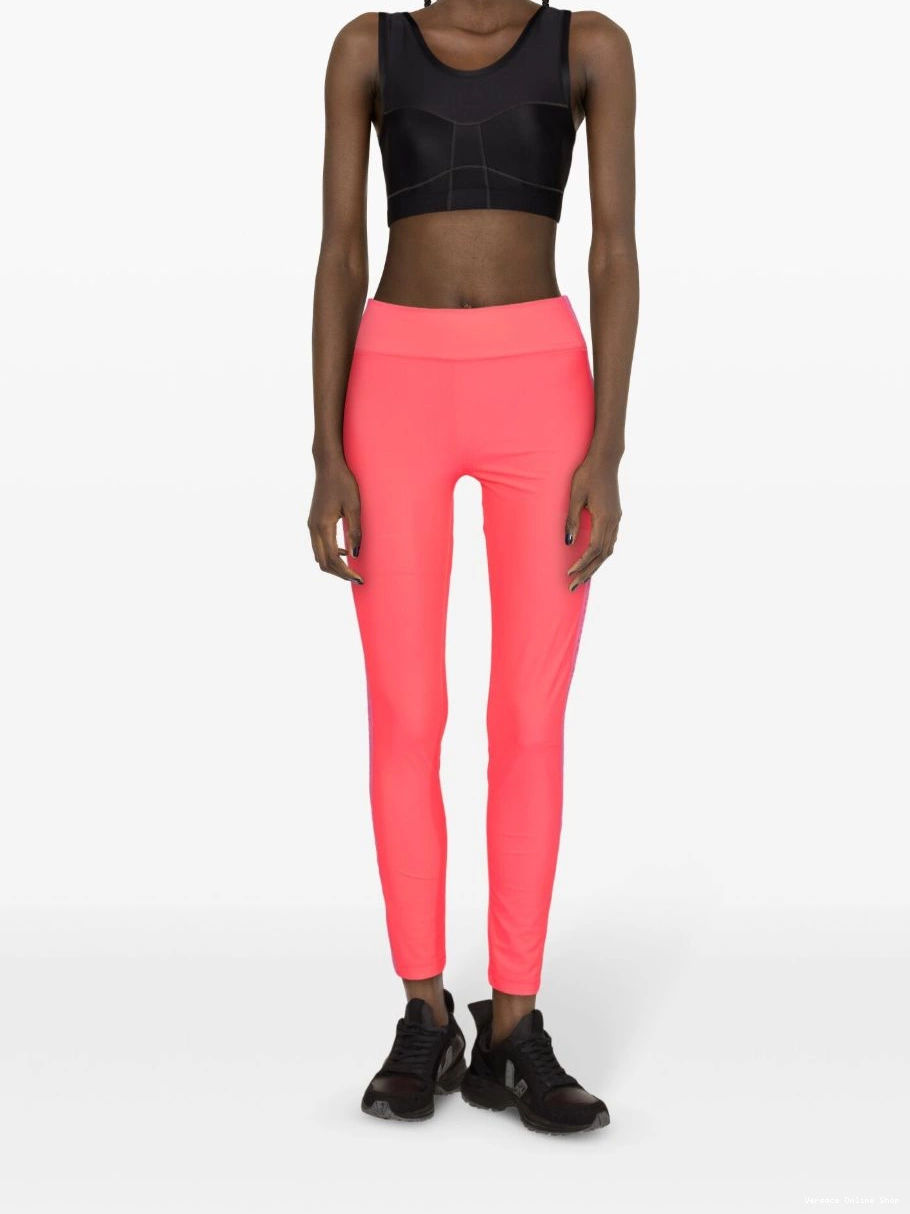 Cheap Couture cropped Women leggings logo-tape Versace Jeans 0325